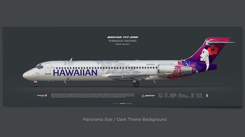 Hawaiian Airlines Boeing 717-200 N494HA | Aviaposter