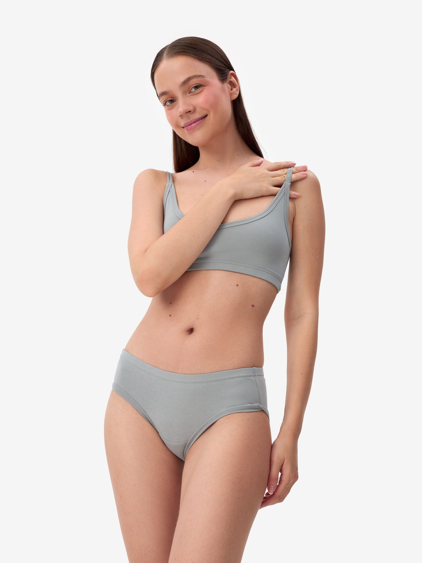 BILINGUA LADIES: Низкие трусы Ash Grey