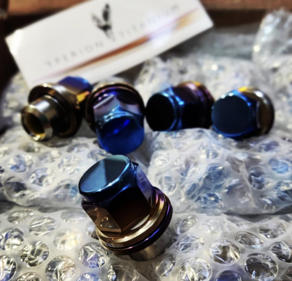 Titanium Mag Type Lug nuts For Toyota Yaris/Corolla GR OEM Wheels