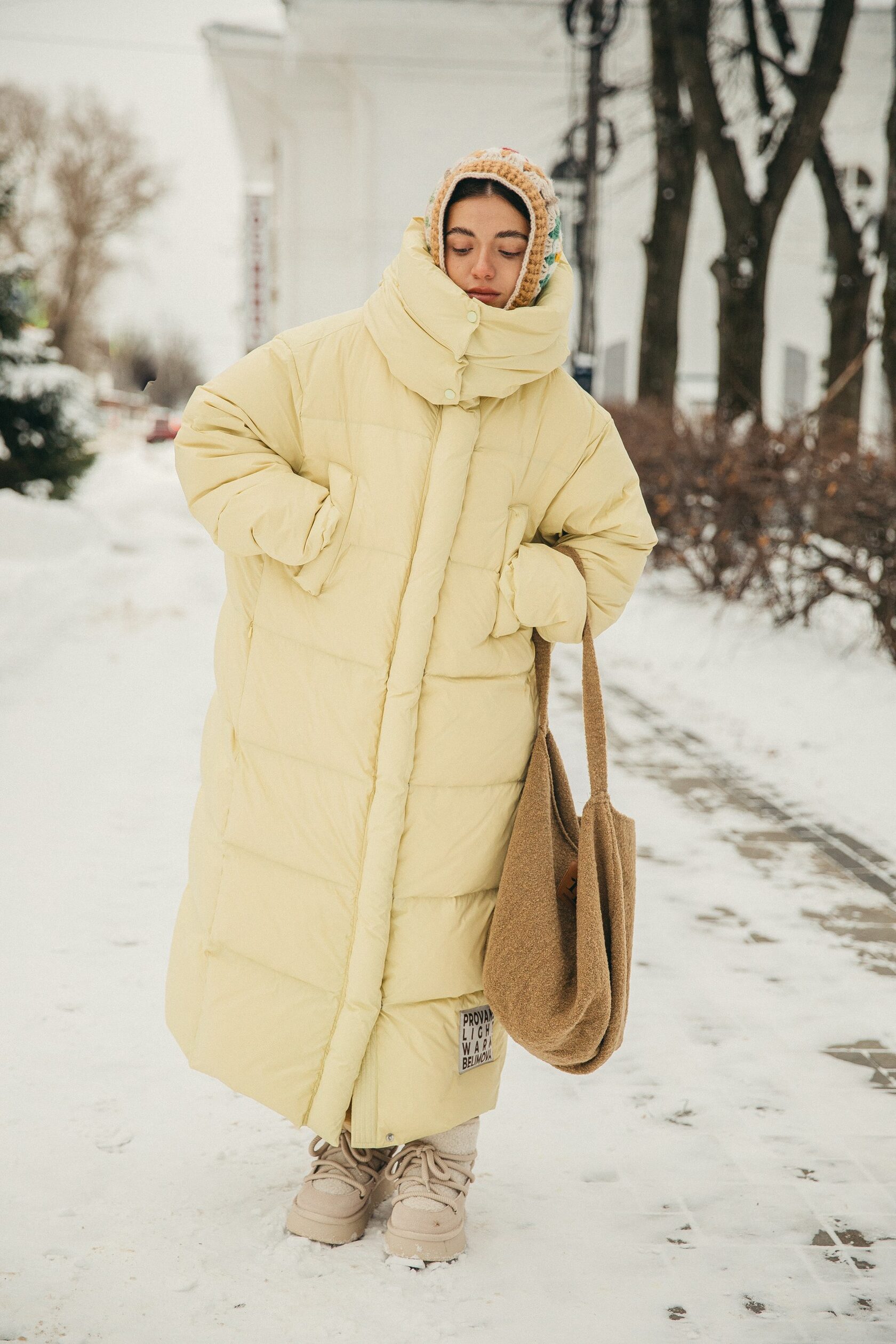 Пуховое пальто «GUSSI» макси