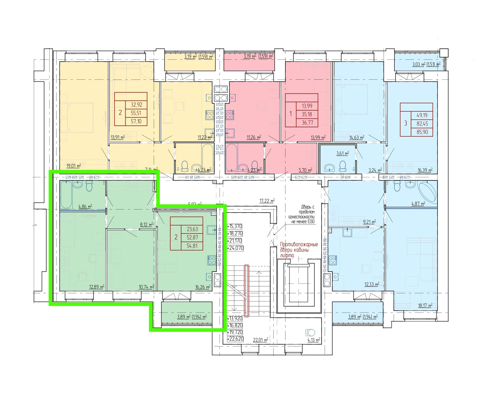 Планировка 2-комн. 5