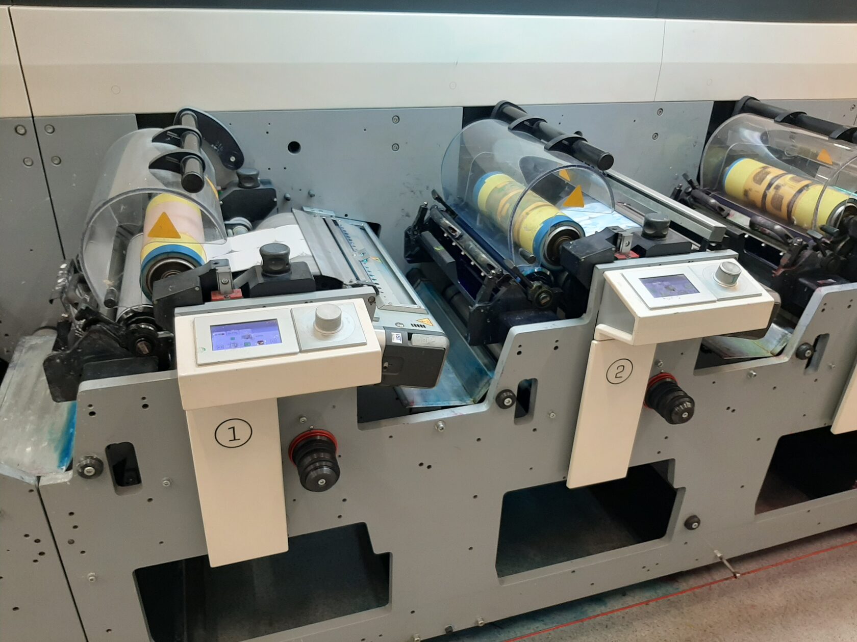 Flexo printer machine labels