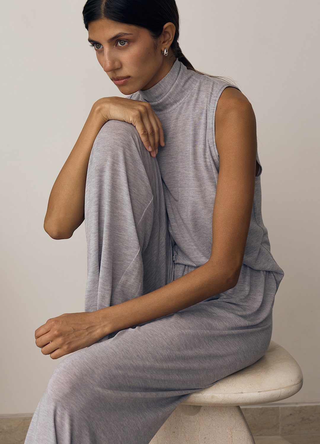 

Костюм Tokyo из шерсти: топ + брюки - Серый, Rich grey;серый