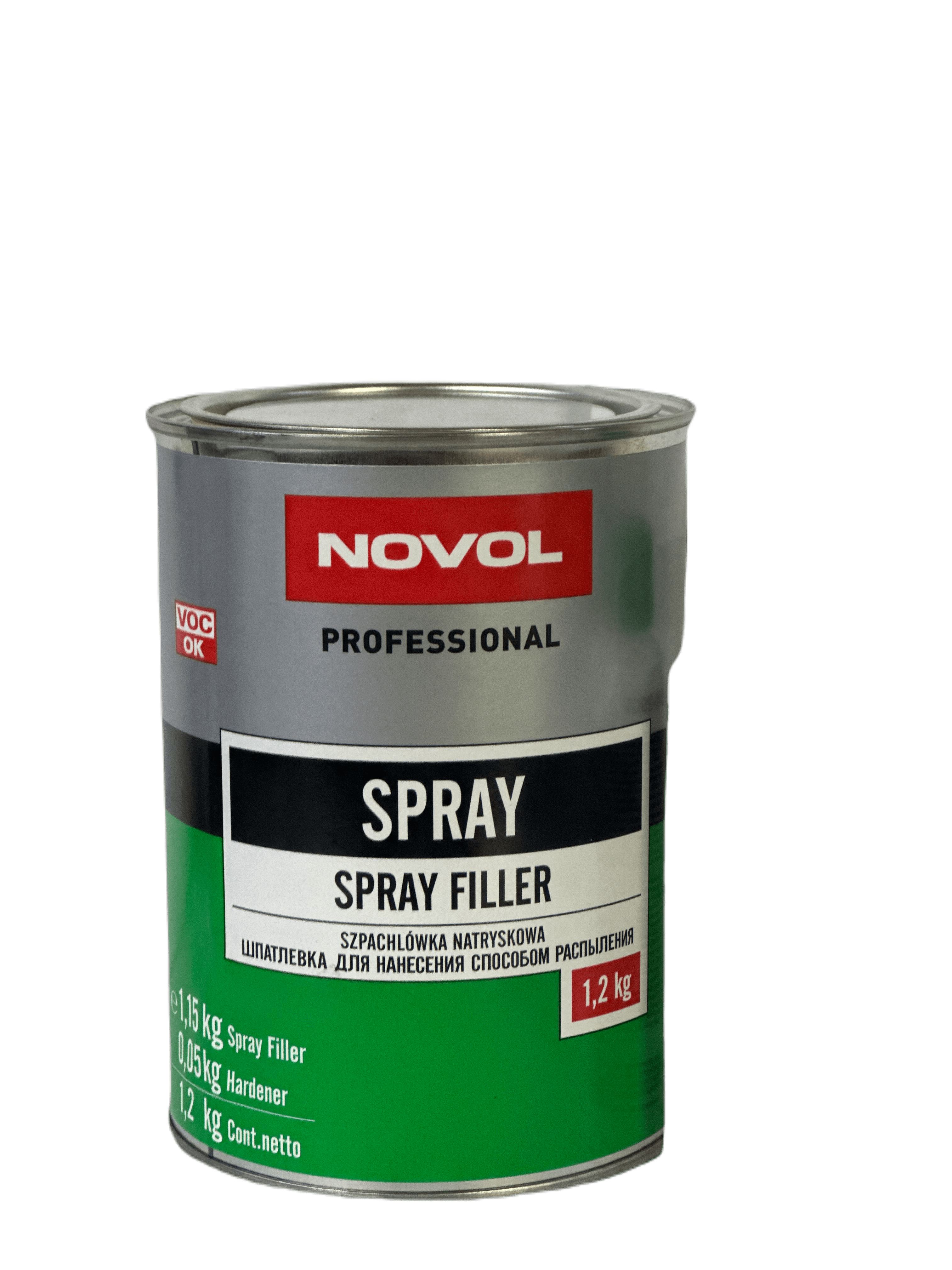 Шпатлевка жидкая ''SPRAY'' 1.2кг NOVOL