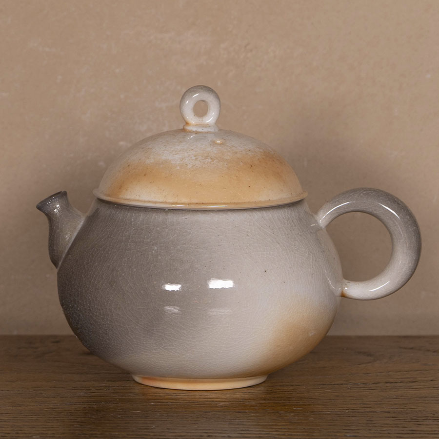 Чайник Дэхуа дровяного обжига он мастера Линь Чжисэн