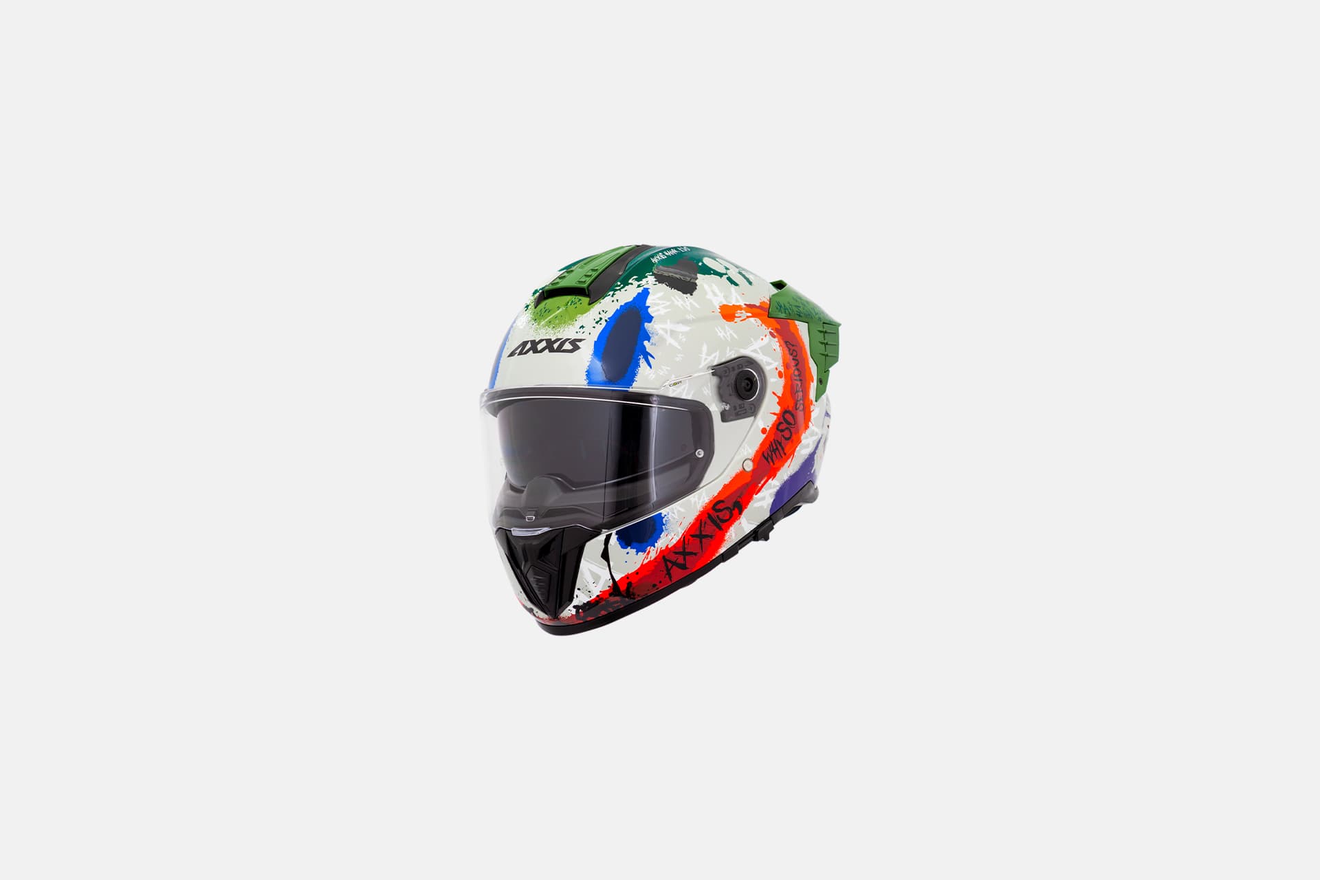 Экипировка Шлем AXXIS FF122 HAWK SV EVO SICK JOKE A2 GRAY MATE