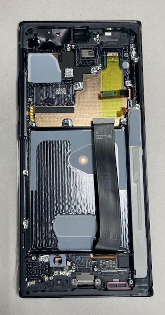 Дисплей с тачскрином Samsung (Самсунг) N986 / N985 / Note 20 Ultra (сервисный 100% оригинал) (черный) с рамкой