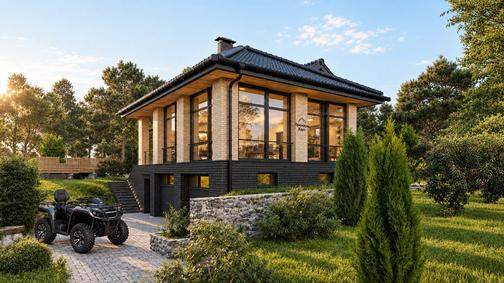 Современный КВ-320 — проект дома, 320 м² — Визуализации дома, фото 1 — Премиум Хаус