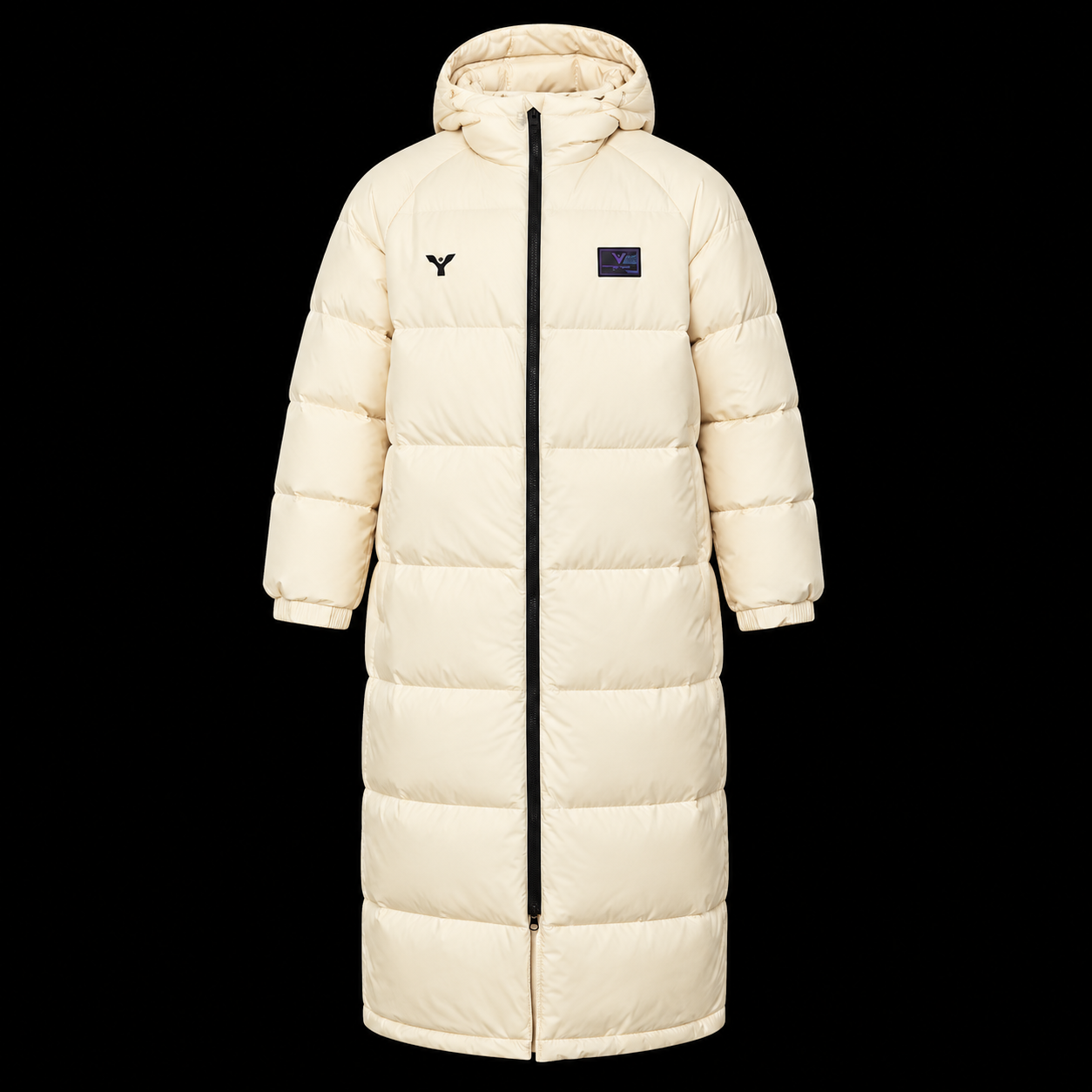 Длинный пуховик VICTOR J-45703 — Beige — светло-бежевый (V)