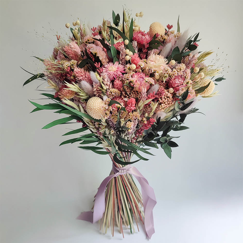 Неувядающий букет Гармония розового