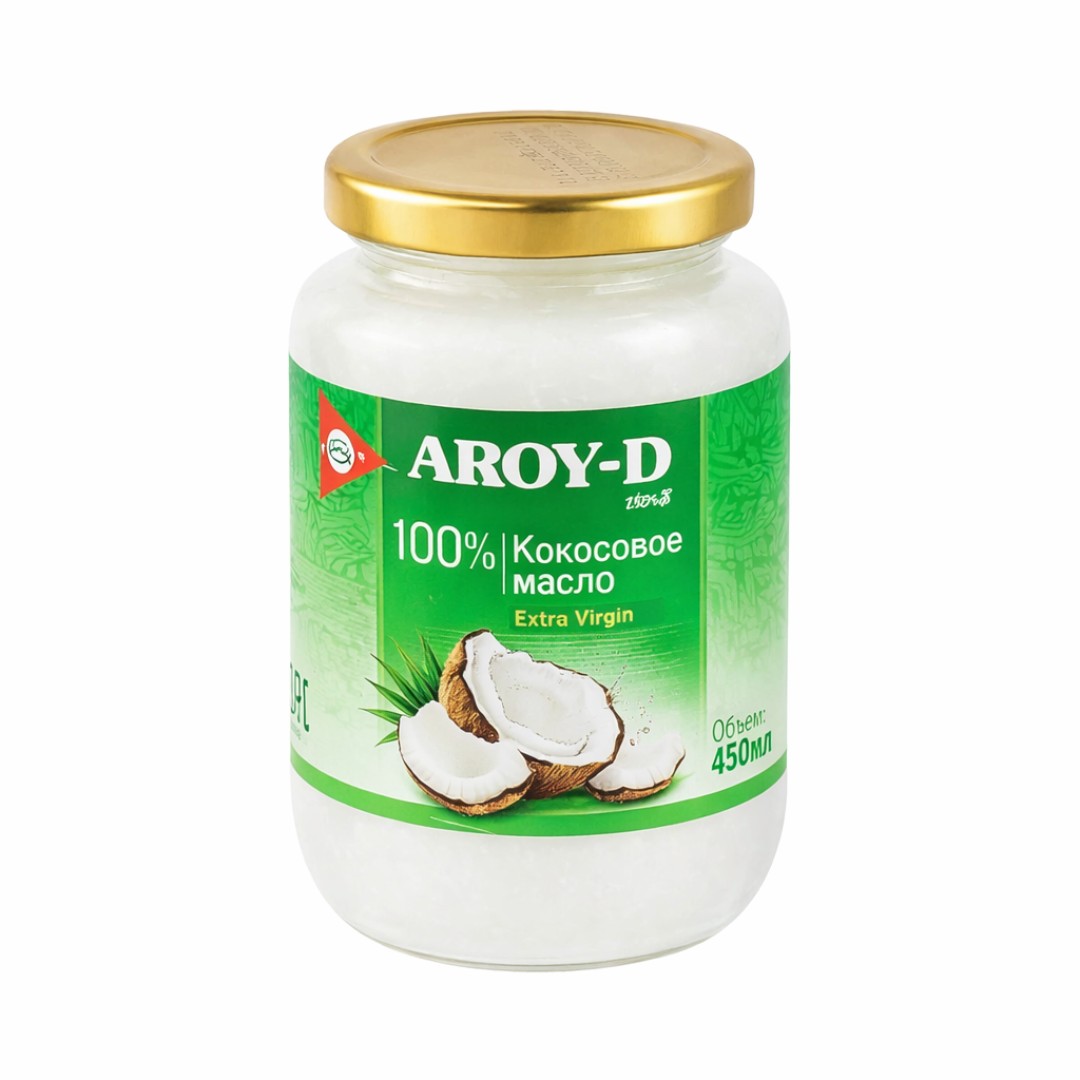 Кокосовое масло 100% Aroy-D (extra virgin) 450 мл, ст. б.