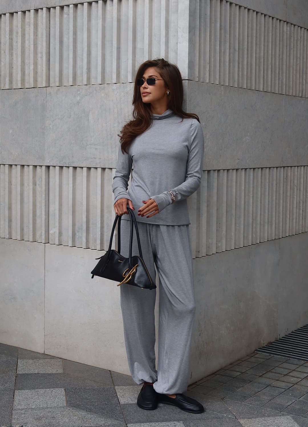 

Костюм из шерсти: водолазка + шаровары - Серый, Rich grey;серый