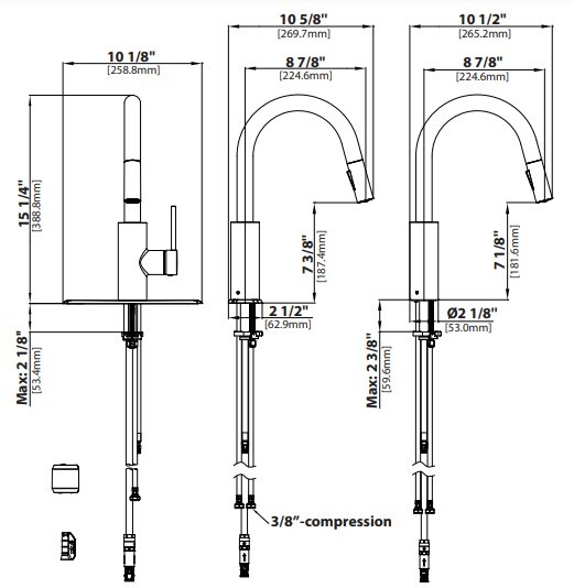 Кухонный смеситель Kraus KPF-2620SFACB - изображение 3