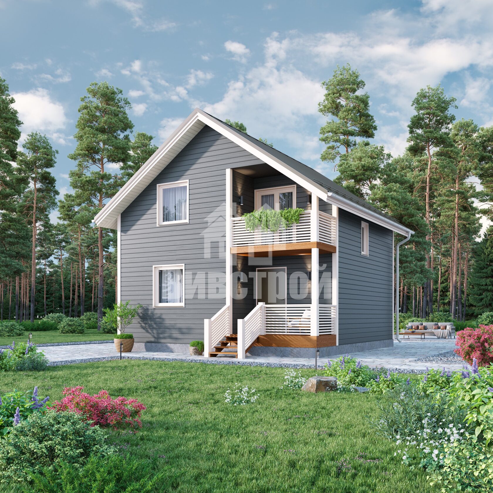 Каталог проектов каркасный дом в Курганинске