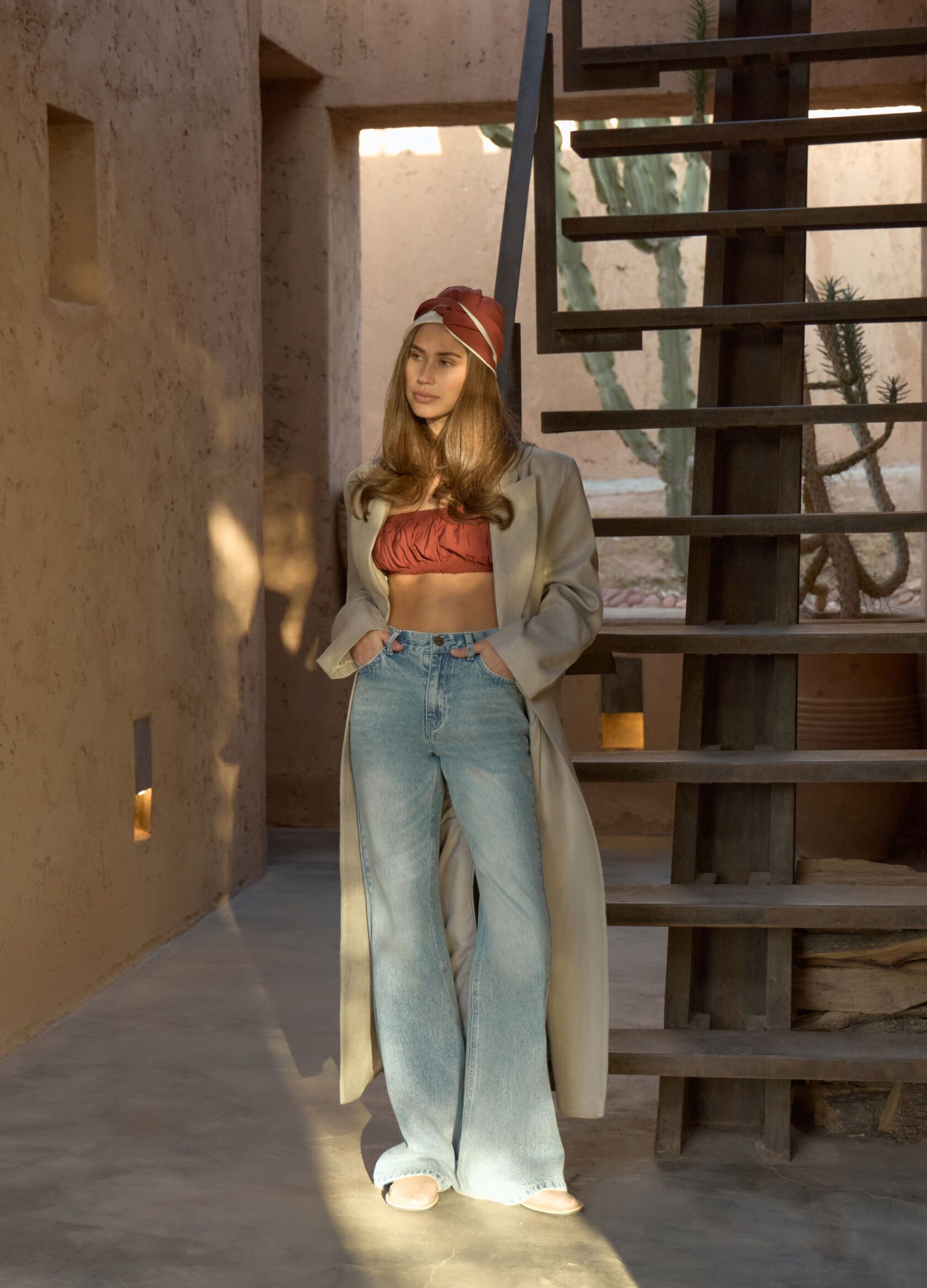 

Пальто изо льна - Бежевый, Natural;бежевый