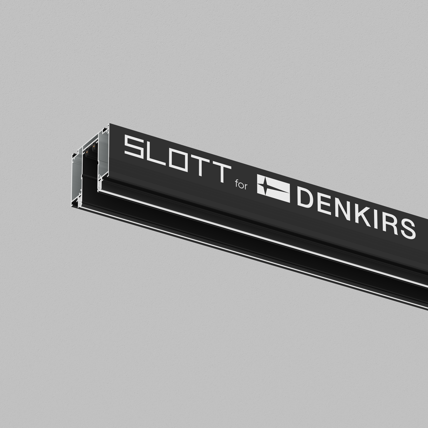 TR2014-BK Профиль-трек SLOTT for DENKIRS SMART, для натяжных потолков, 2 м, алюминий, черный - вид 2