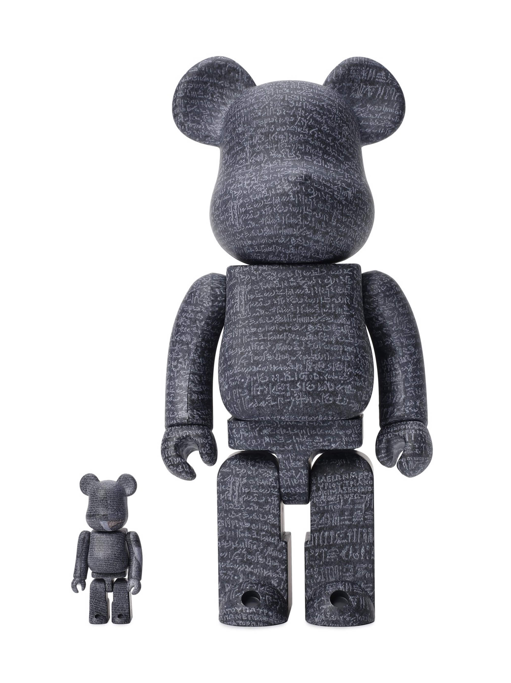 BE@RBRICK British Museum Rosetta Stone: фигурки 100% и 400% рядом