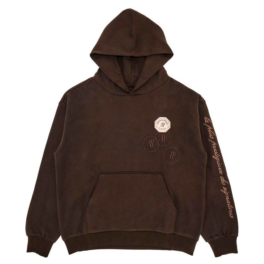 トップス TRAVIS SCOTT X AUDEMARS PIGUET HOODIE Travis Scott x Audemars Piguet Emblem Hoodie Dark Brown — оригинал
