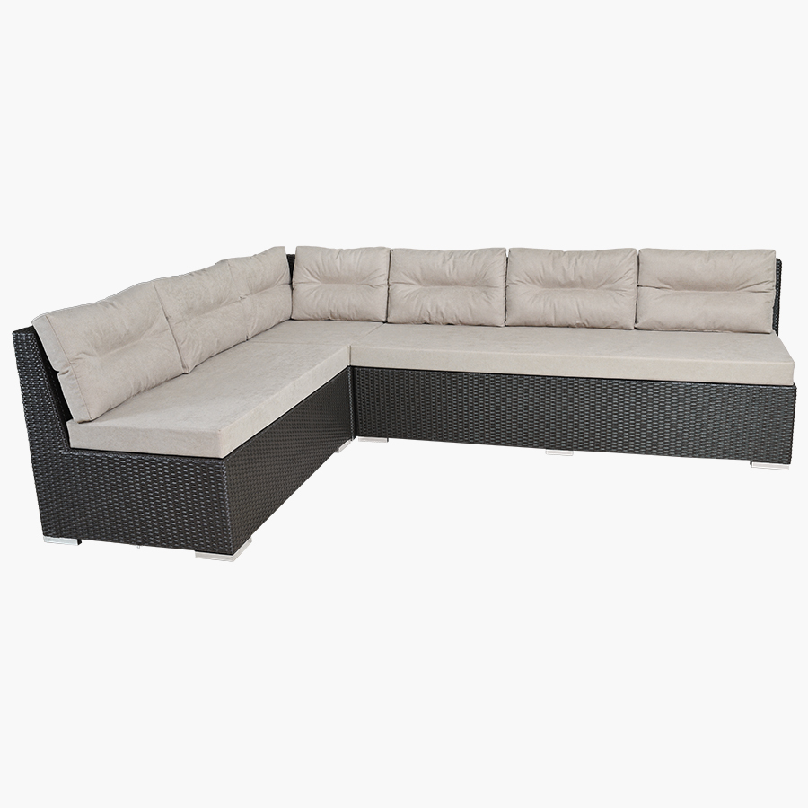 Модульный диван из ротанга