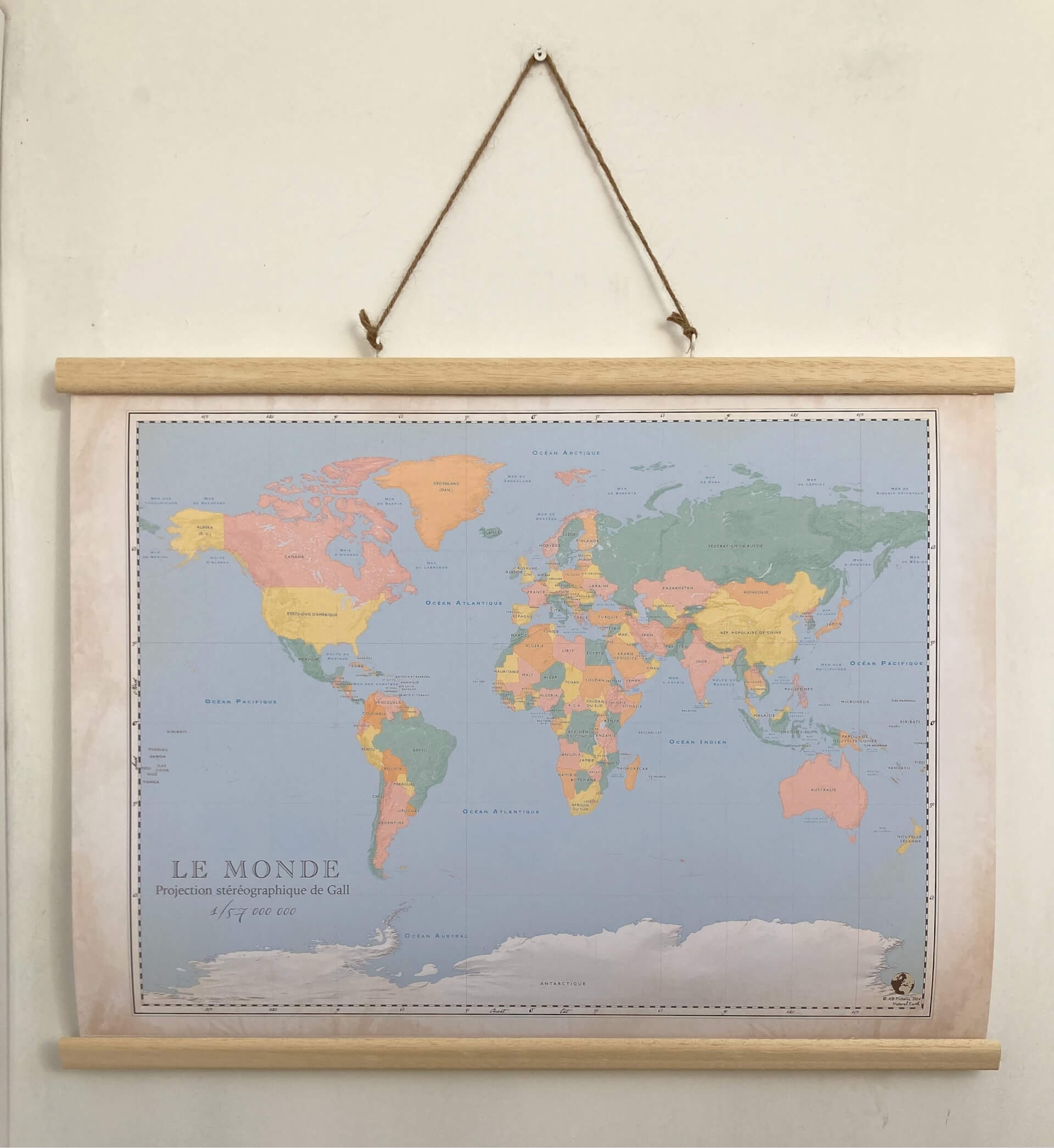 Tapis éducatif Carte Du Monde Pour Enfants 80x120cm Multicolore Lavable