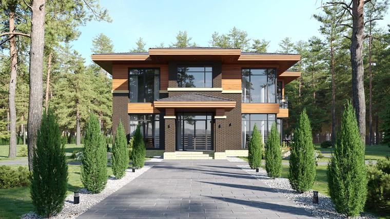 Загородный дом в стиле Райт 185 м² — Премиум Хаус