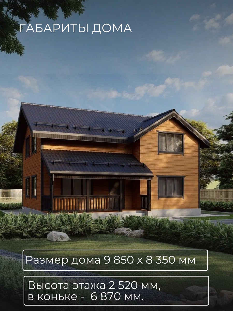 Проект дома 110 м2 / Каркасник / 2 этажа — фото 5