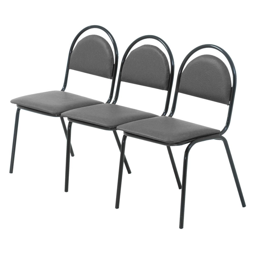 Куплю три штуки. Стул стандарт Фабрикант. Кресла для актового зала (секция из 3 стульев) окпд2- 31.01.11.150. Стул "стандарт-2"(525x445x850мм). Стул стандарт (кожа иск. PV 8 (св.серый). Черный муар).