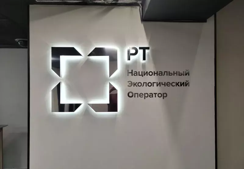Логотип «Национальный экологический оператор» с&nbsp;контражурной подсветкой
