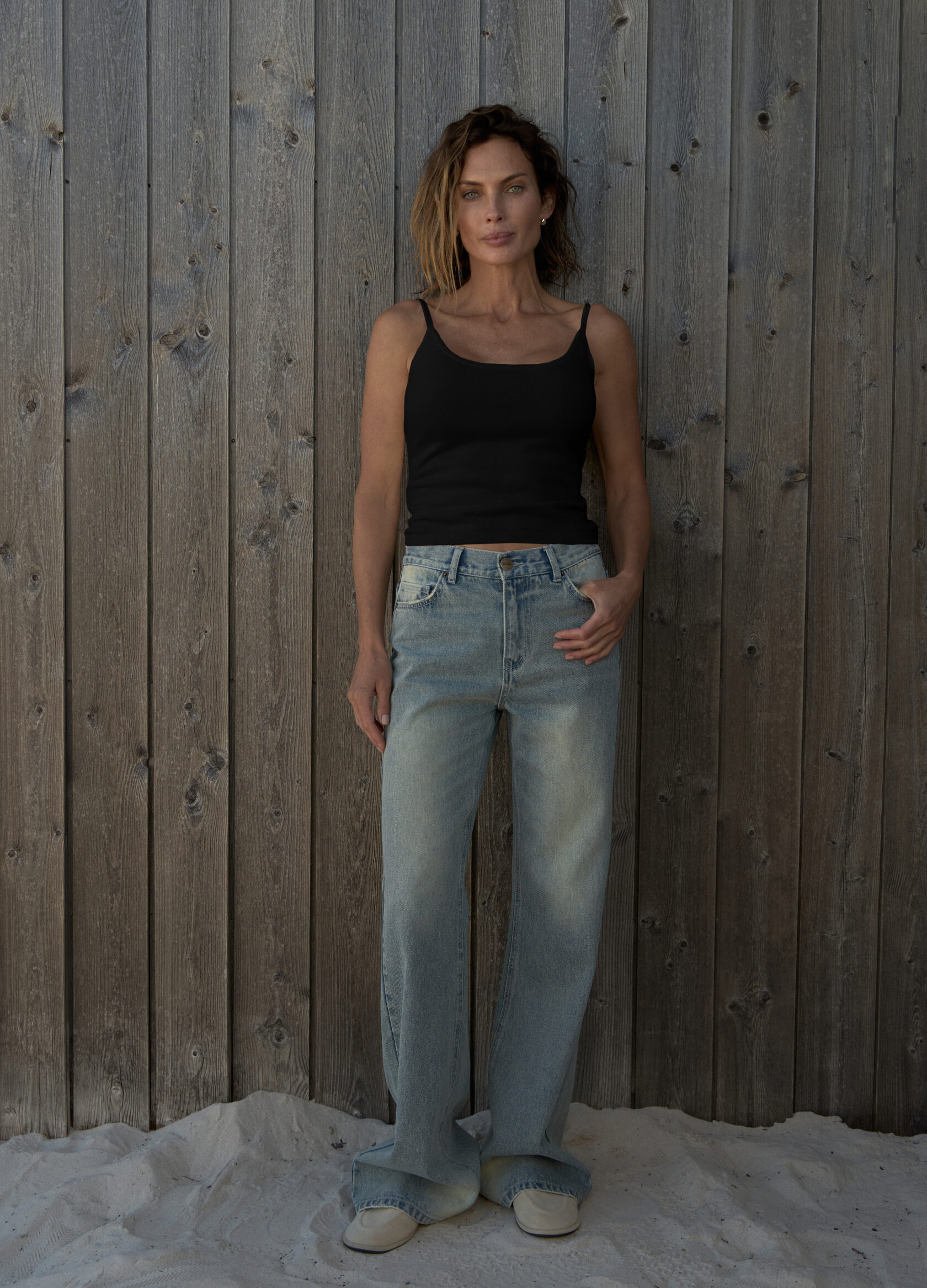 

Вязаный топ из мерсеризованного хлопка - Чёрный, Diamond black;чёрный