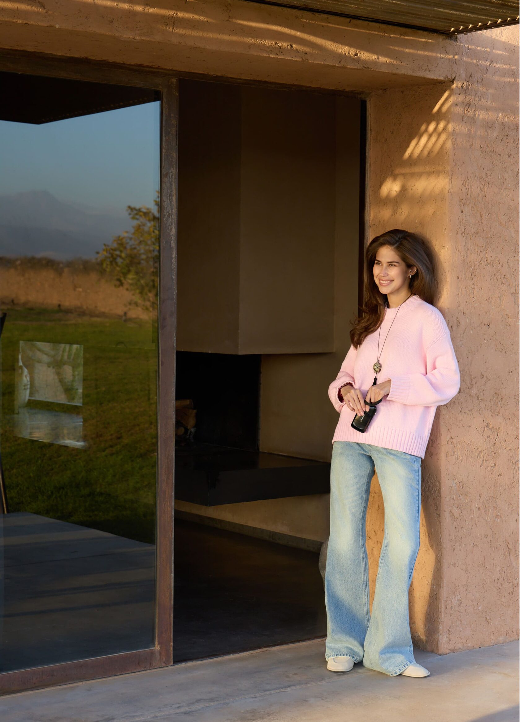 Джемпер Sunset из мерсеризованного хлопка - Розовый