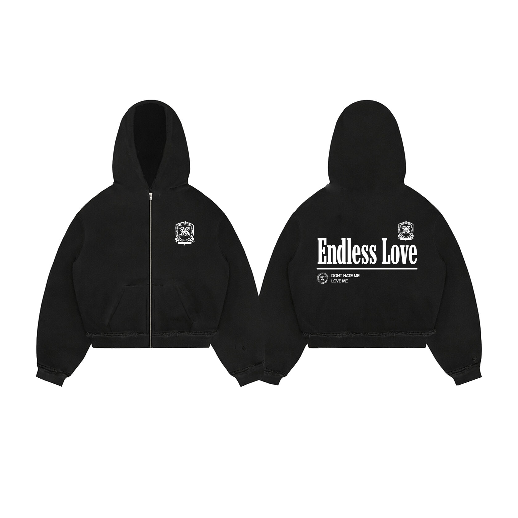 ENDLESS» ZIP-HOODIE BLACK