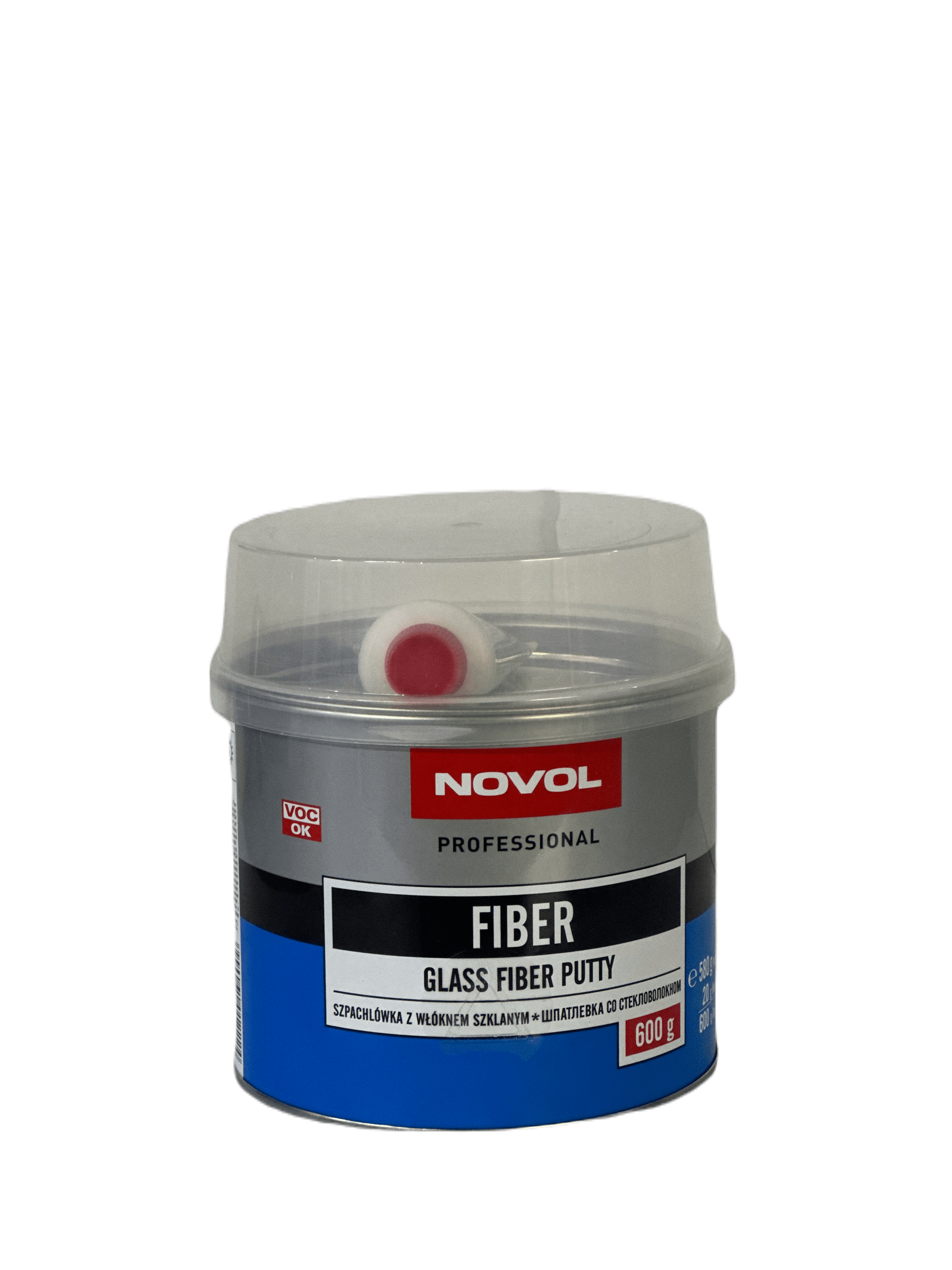 Шпатлевка стекловолокнистая ''FIBER'' 0.6кг NOVOL