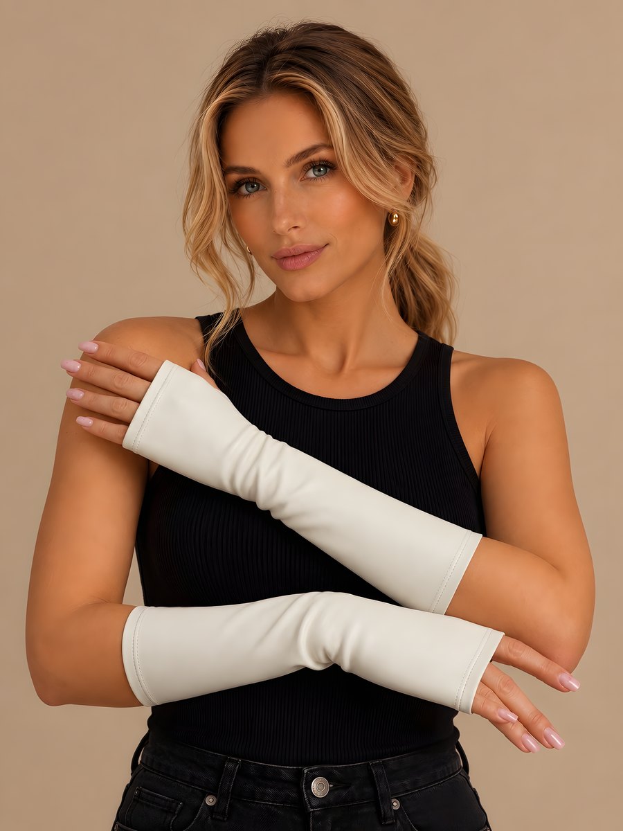 Митенки из экокожи Mironcci