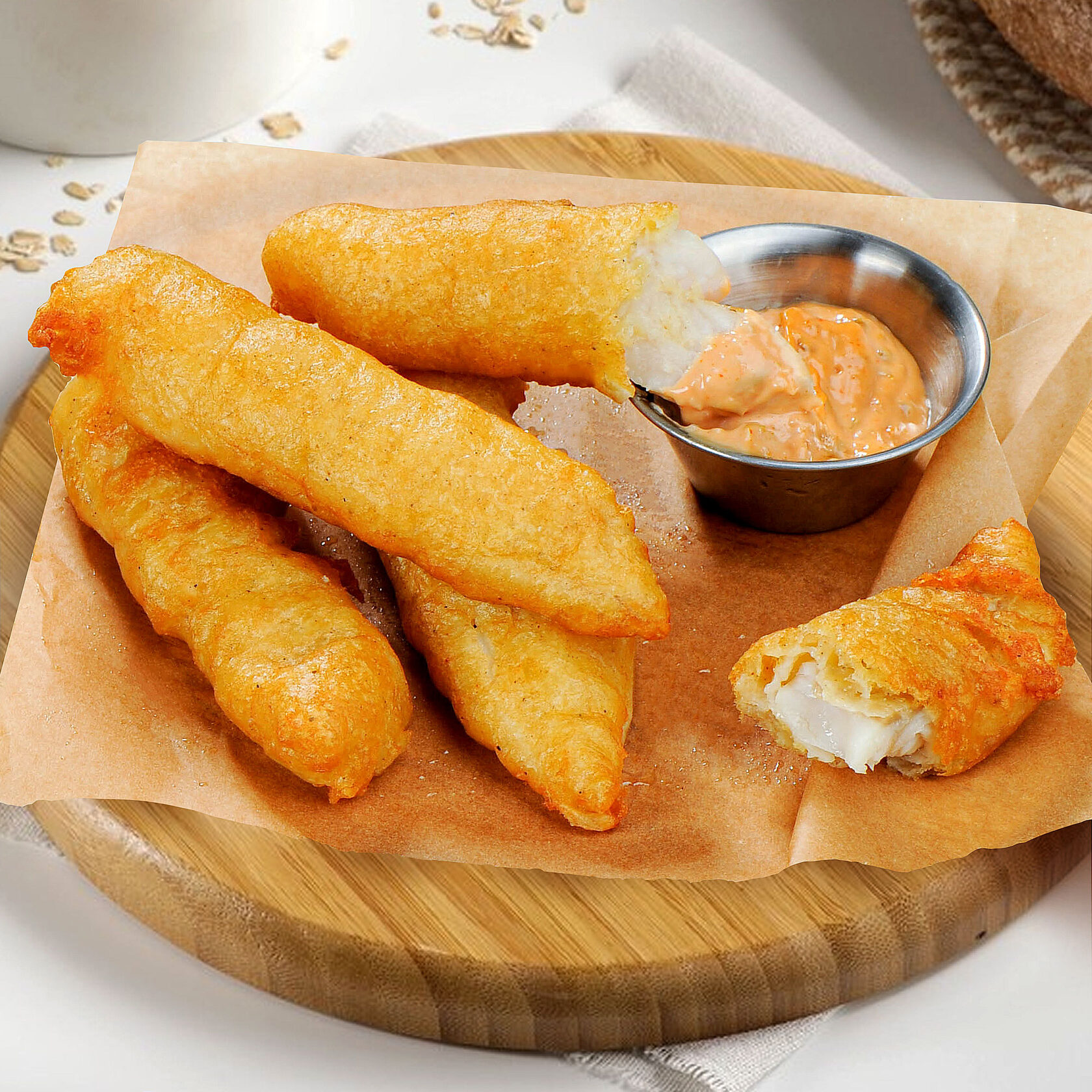 Фиш фри с соусом 1000 островов