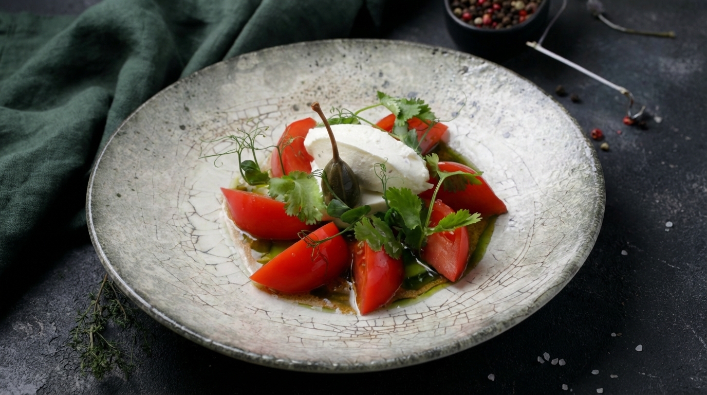 Деревенский салат с брынзой