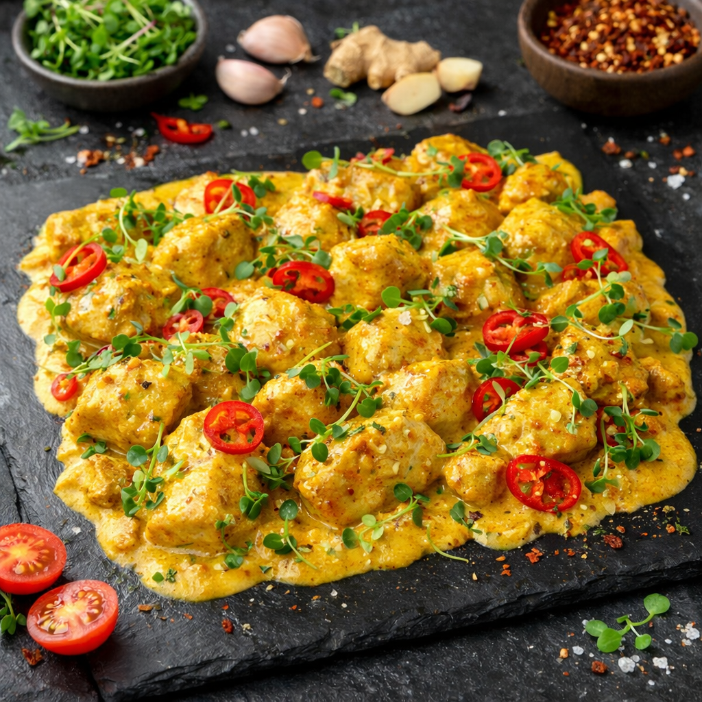 Куриное филе в соусе карри