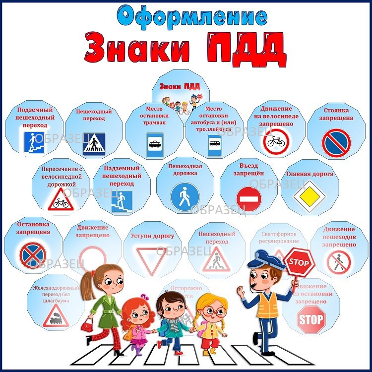 Тематический комплект для оформления центра безопасности "Знаки ПДД"