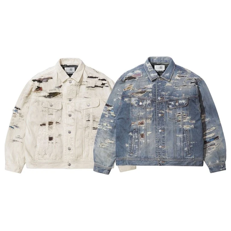 Supreme x MM6 Maison Margiela Distressed Denim Jacket — купить
