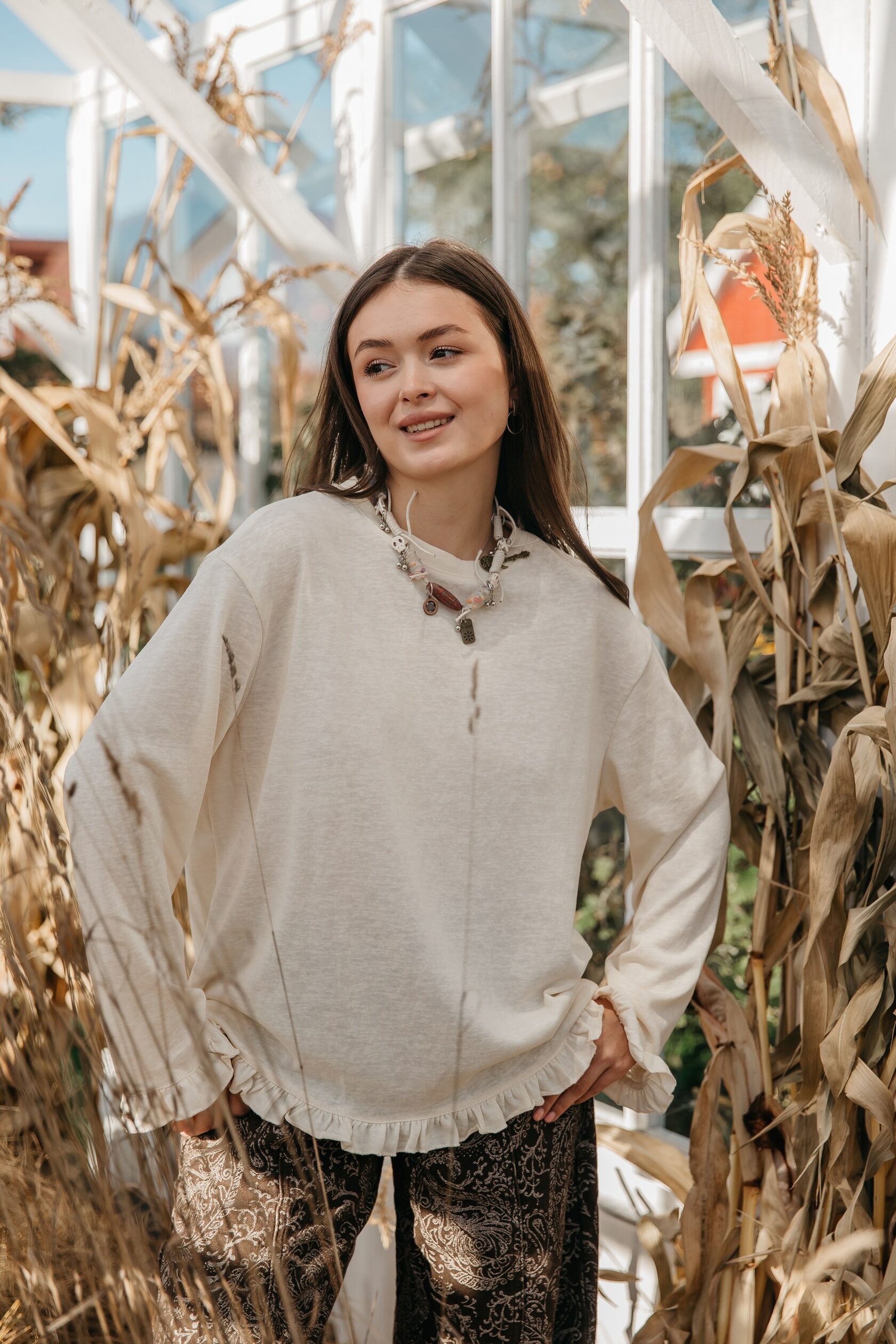 Лонгслив «Утро в рюшах»