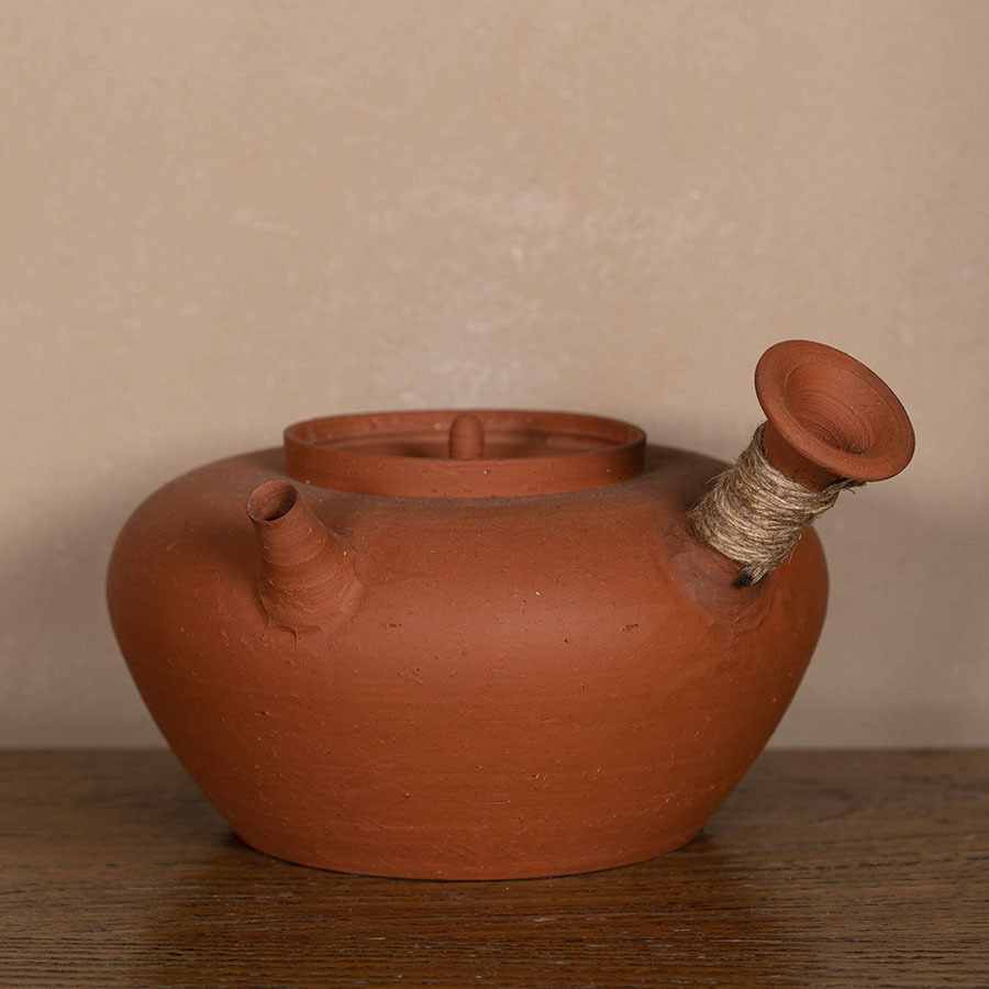 Чайник для кипячения воды чаочжоуский из красной глины для правой руки маленький