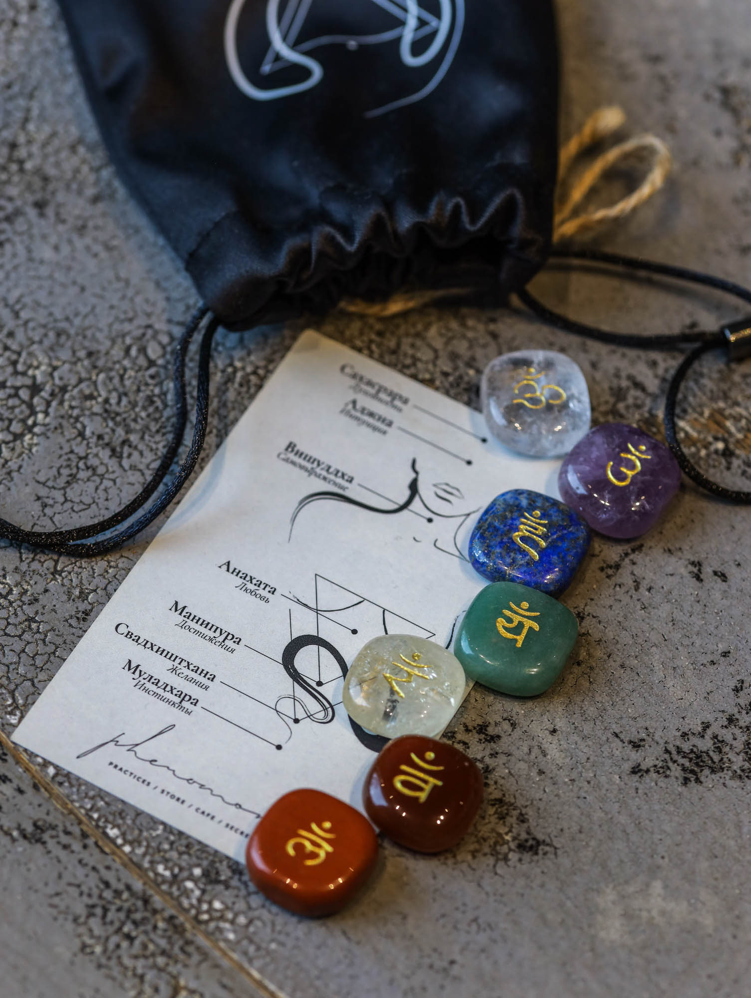 Чакральный набор обработанный с символами