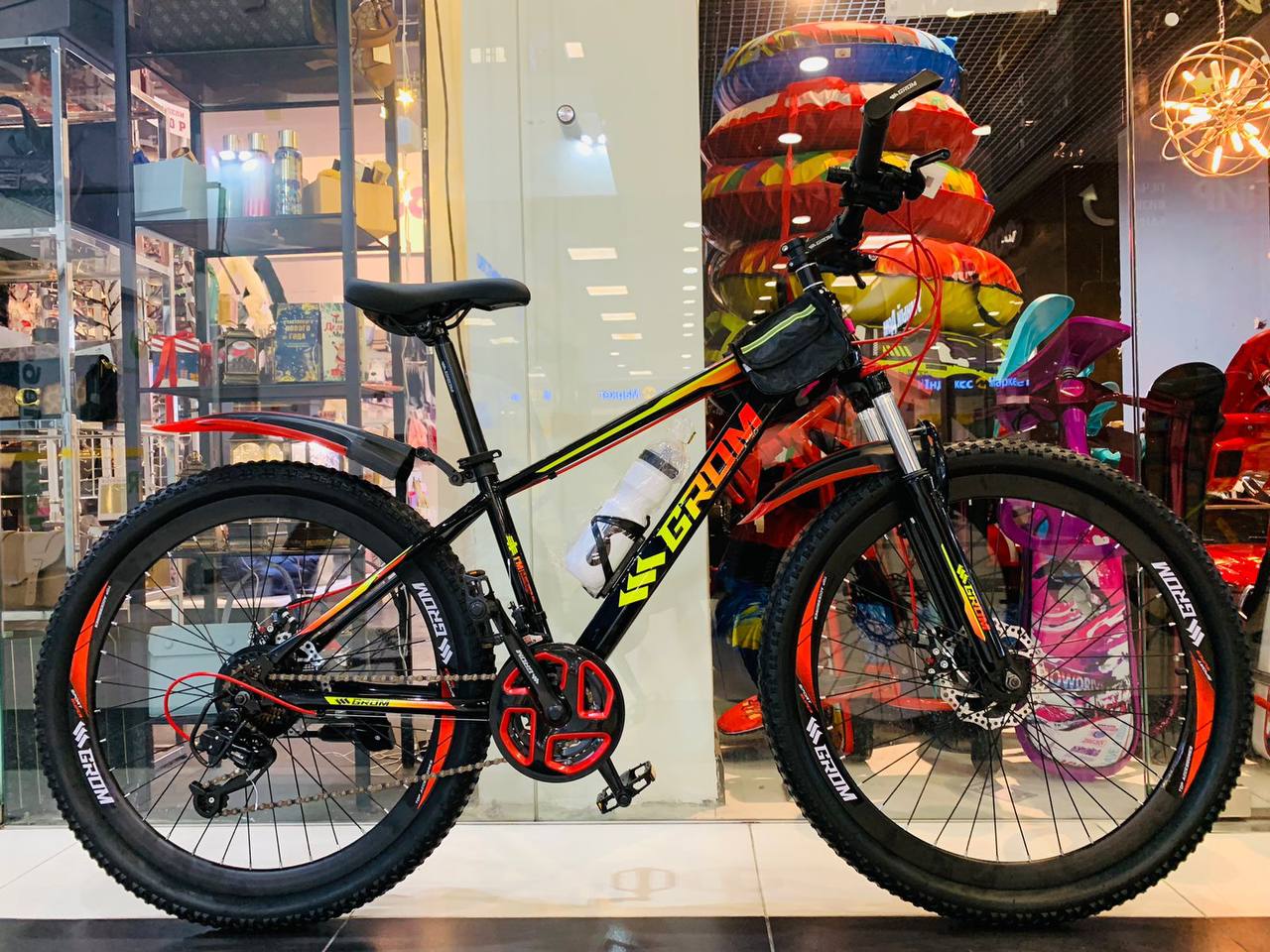 Велосипед горный скоростной GROM G026 26'' черный/красный - GROM
