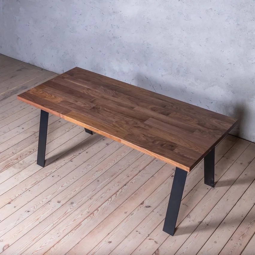 Стол лофт из профильной трубы и дерева купить в Москве | Стол в стиле ...