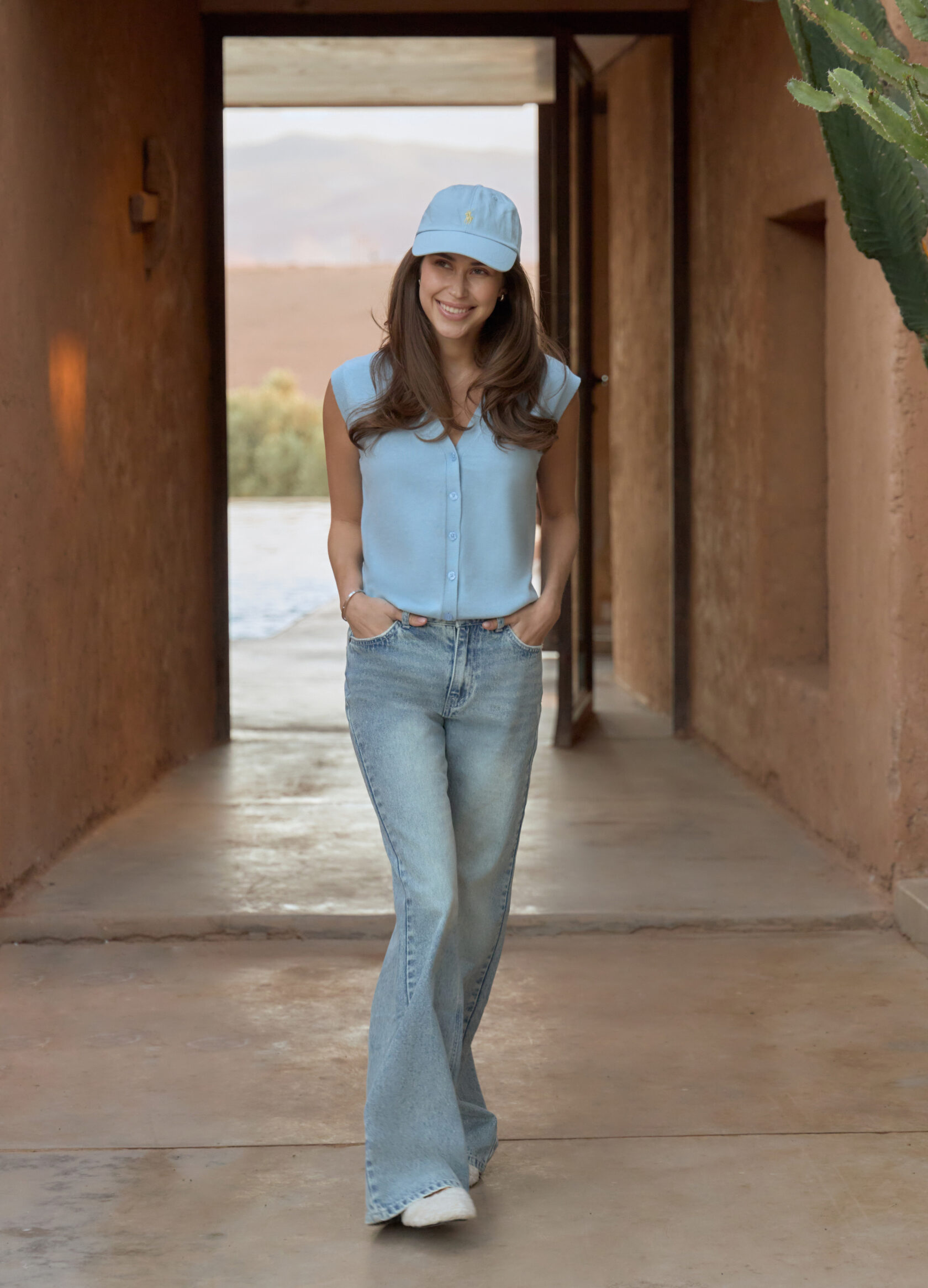 

Жилет Clear из мерсеризованного хлопка - Голубой, Sky;голубой