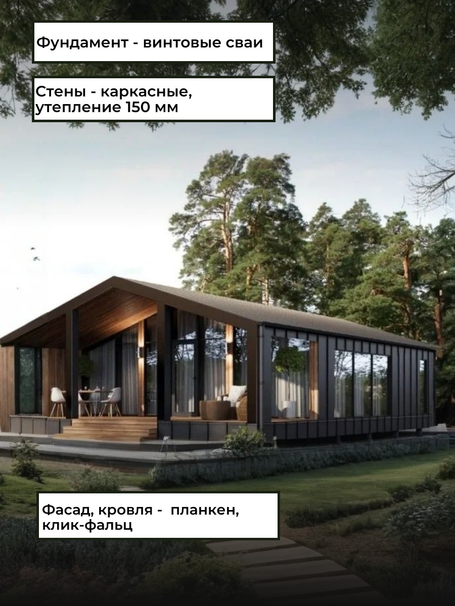 Проект дома 105 м2 / Каркасник / 1 этаж  — фото 6