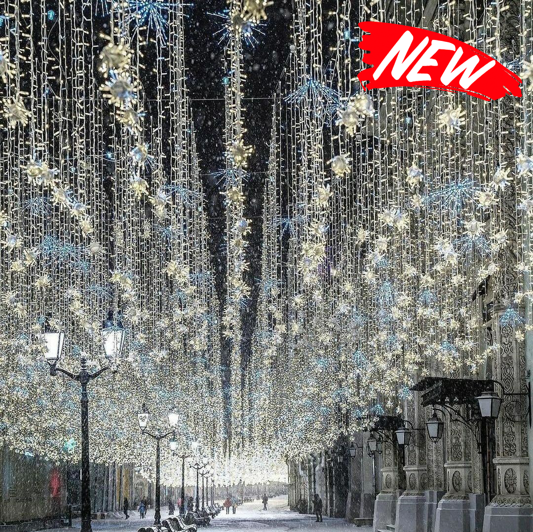 столешников переулок иллюминация. никольская улица пешеходная. уличная гирлянда для елки звездное небо. вечерняя москва никольская улица. гирлянды москва.