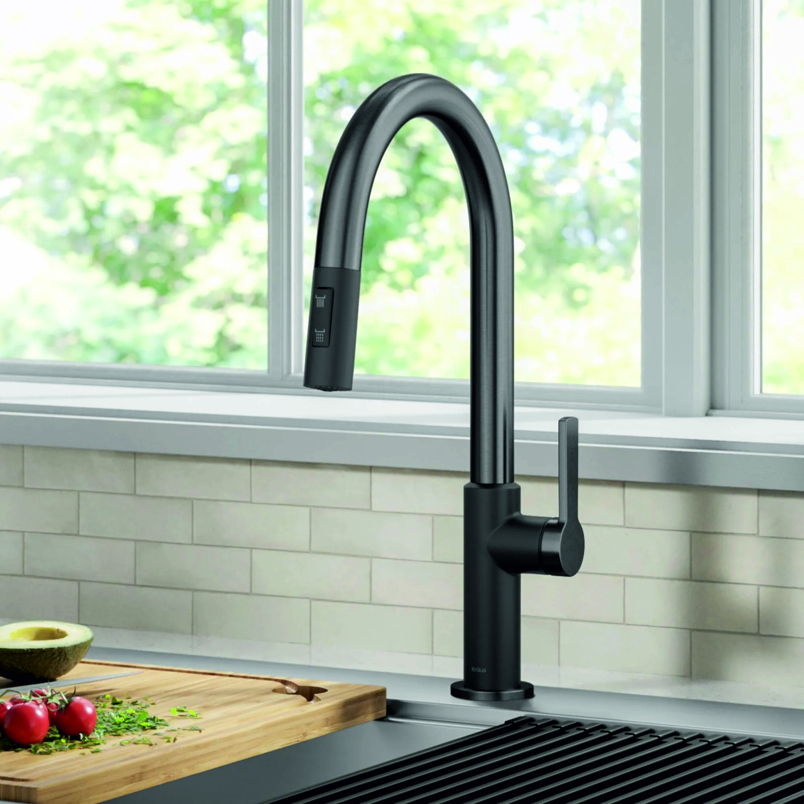 Кухонний змішувач Kraus KPF-2820MBSFSB - изображение 7