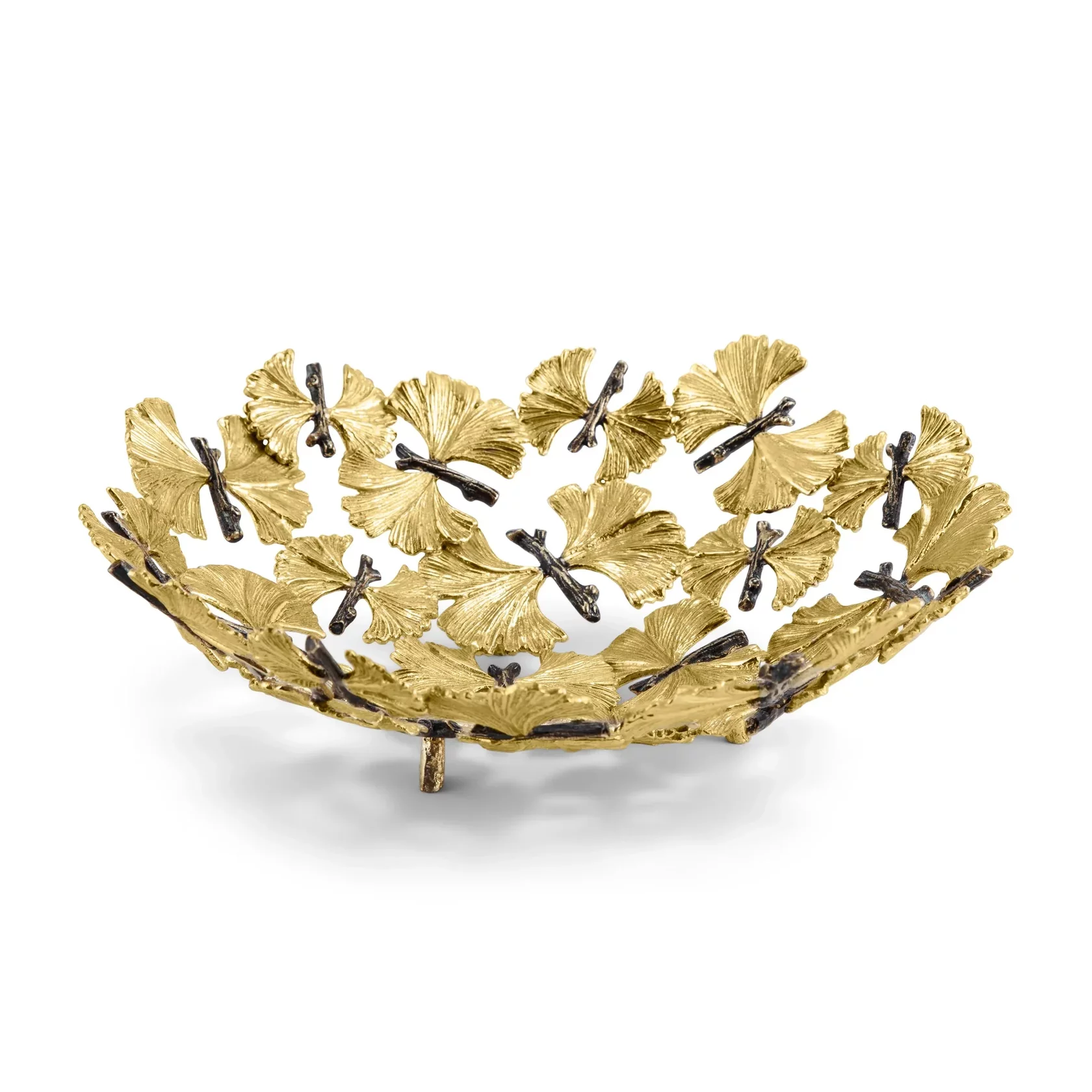Корзина для хлеба Michael Aram Butterfly Ginkgo из золотистых листьев