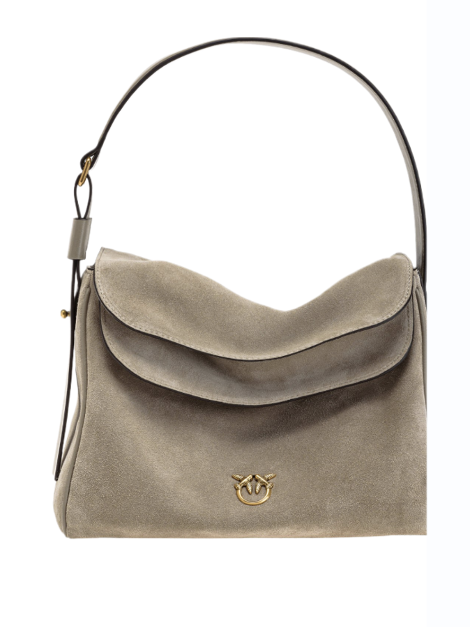 BIG LEAF BAG HOBO IN TUMBLED LEATHER - Pinko