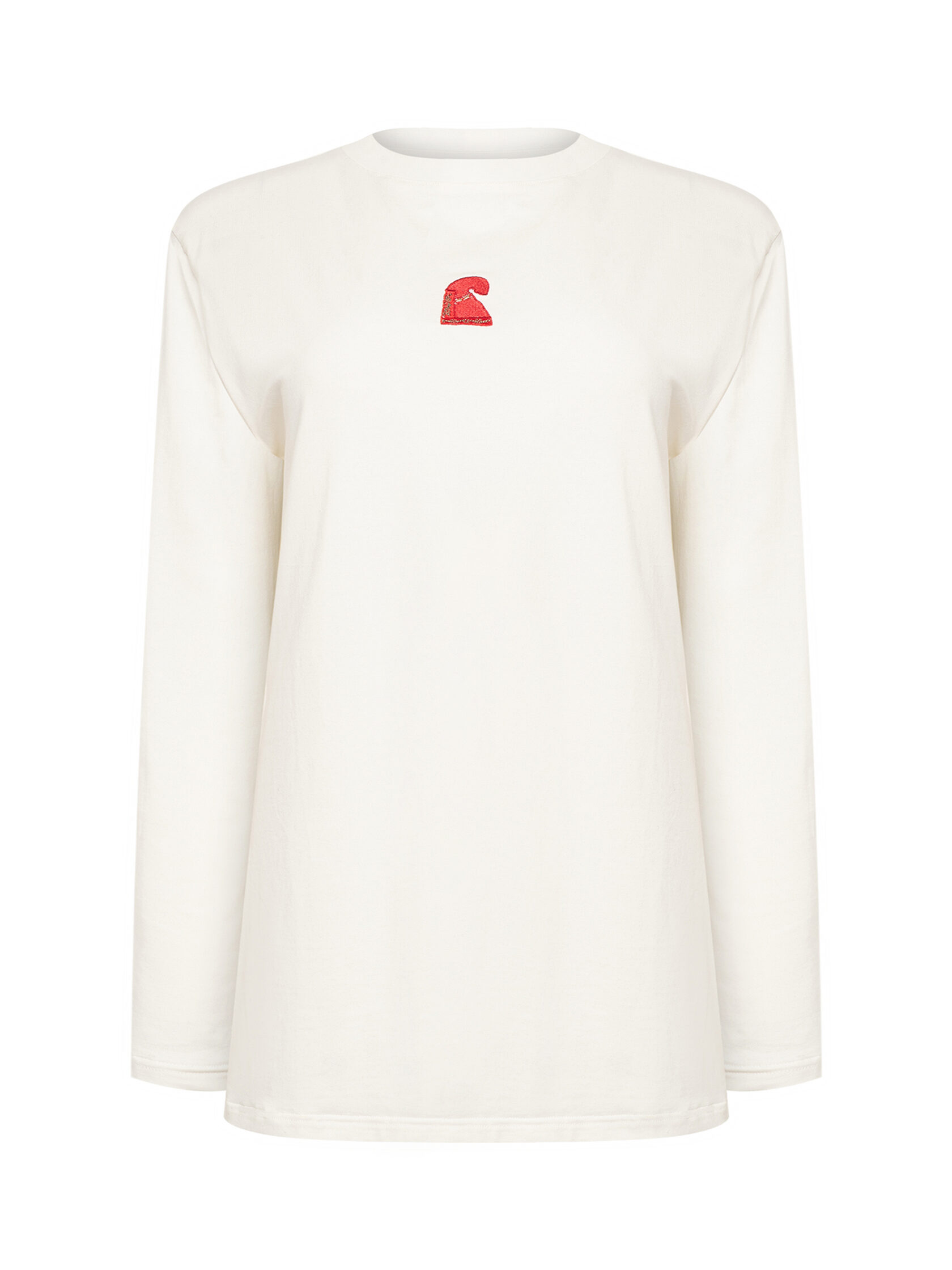 БЕЛЫЙ ЛОНГСЛИВ С КУРХАСОМ